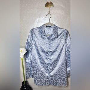 Clasic Leopard Satin Blouse